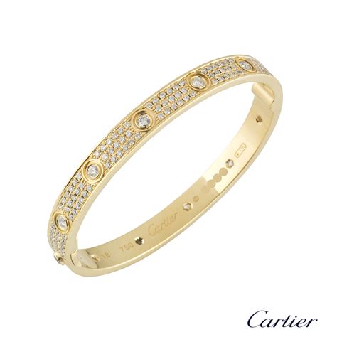 cartier love bracelet pave diamond replica|cartier love bracelet for sale.